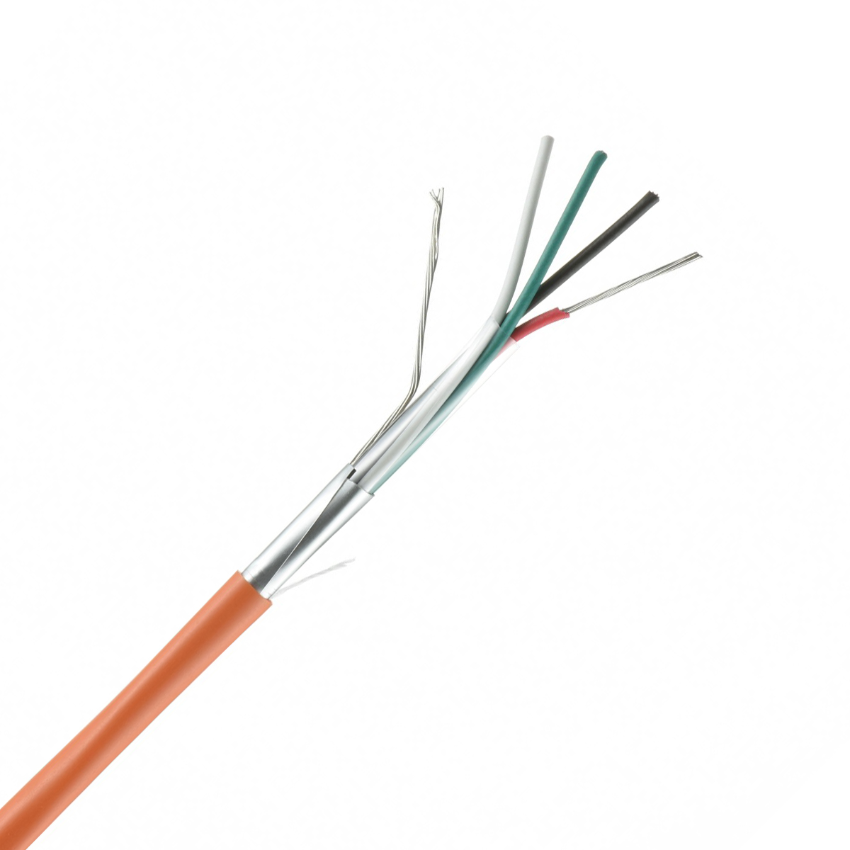 FPLR Fire Alarm Cable 2 Core Solid Shield with Drain Wire 1/0.5tc mm and Al/Foil Shield