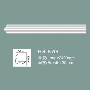 China Polyurethane PU Moulding PU Chair Rail PU Wainscotingg HG-8518 factory