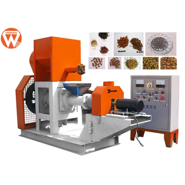 Three Phase Fish Feed Granulator Making Machine , 200KG/H Fish Feed Pellet Machine