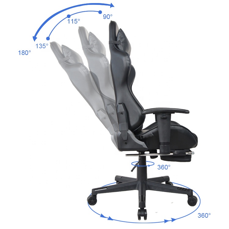 PC Gamer Racing Style Executive Chair GENUINE LEATHER Comfortable Gaming Office Chair