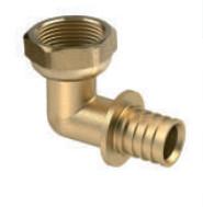 China Brass Elbow Pipe fittings with Nut factory