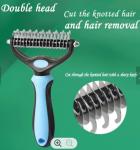 Red Blue Pet Hair Brush Remover Double Side Pet Dematting Comb Hair Removal