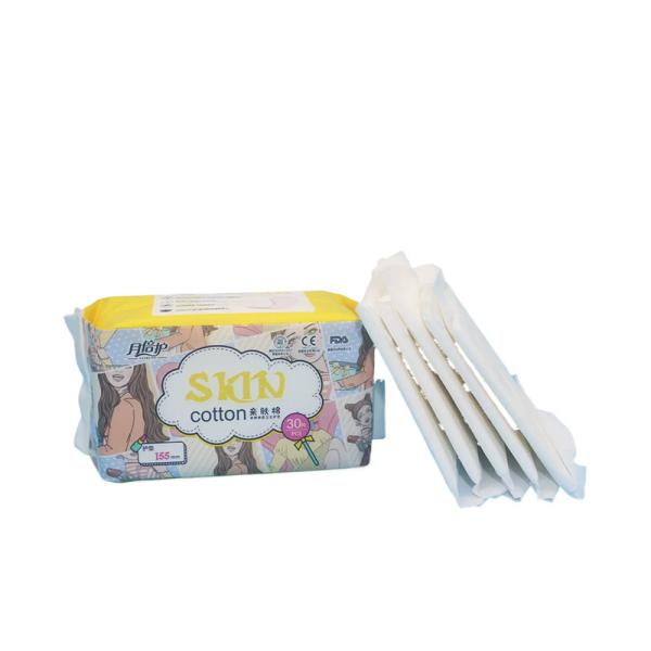 Super Absorbent Cotton Sanitary Pad with 8-Hour Leak Protection Spunlace