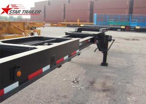China 8 Tires Black Color 20 Ft Skeletal Trailers Goosneck Container Semi Trailer factory