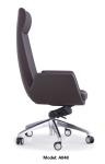 Ergonomic Sterling Leather Executive Chair Pneumatic Height Adjustment