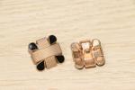 Epoxy Decorative Clothing Buttons Rose Gold OEKO TEX 100 Approved