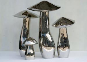 China Home Art Decoration Mushroom Garden Sculptures Stainless Steel Anti Corrosion factory