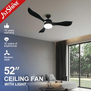 China 33.3W 52inch 5 Speed Remote Control Plastic LED Ceiling Fan With Light factory