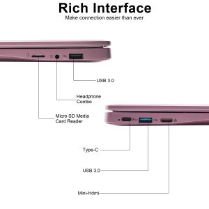 Slim Laptop 10.1 Inch IPS Panel Dual Core Intel 8GB DDR4 SSD English Keyboard