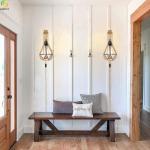 Home LED Nordic Iron Hemp Rope Pendant Light Art Baking Paint