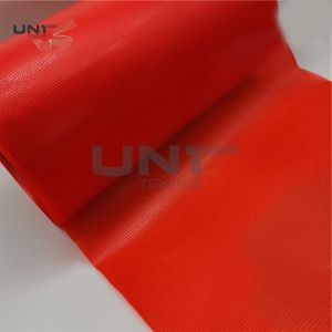 Red LDPE Hot Melt Embroidery Backing Fabric 152cm Width