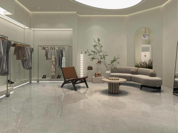 Stunning Interior Floor Durable 1200x1200mm Gray Glazed Polished Porcelain Tile