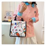 Winnie The Pooh Rubber Stamp Shopping Bag Kiki Titi Cartoon Shoulder Canvas