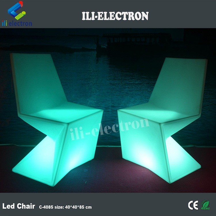 Color customized plastic led lighting chairs