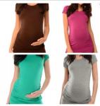 Customize women pregnancy clothes wholesale cheap blank short sleeves maternity