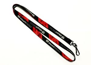 China Black J Hook Dye Sublimation Lanyards 10mm Wide For Camping Trade Show Exhibition Event factory