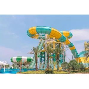 Super Boomerang Water Slide Playground For Amusement Park 1 Year Wanrranty