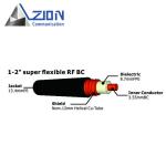 1/2" Super Flexible RF Coaxial Cable Helical Copper Tube used for Antenna