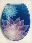 inner paper design tranparent polyresin toilet seat with Zinc alloy hinge