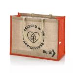 350GSM Jute Fabric Hemp Material Burlap Tote Bag Foldable