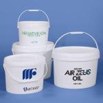6L 16L 20L Plastic Oval Shape Paint Bucket Pail With Handles OEM LOGO Printing