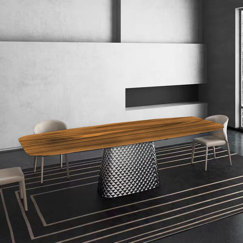 China Opulent Essence Industrial Wood Dining Tables 1280mm Width Luxury factory
