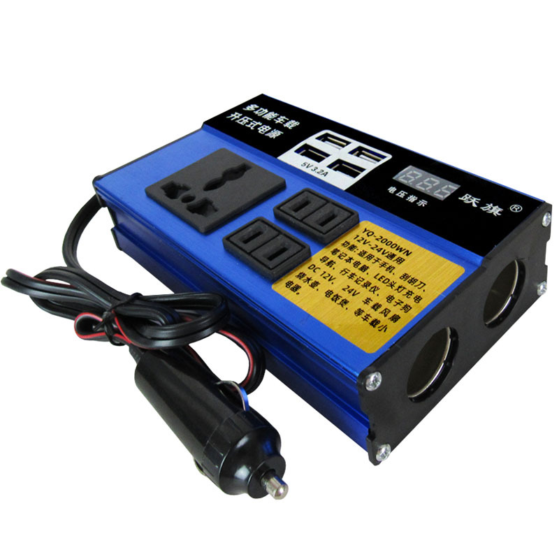 Multifunction Car Inverter 12V 220V 300W 500W Electric Car Charger With Solar Power Station 12 To 220V Inverter For Car