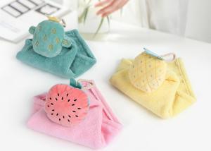 China Kids Cartoon Microfiber Face Towel 80% Polyester 20% Polyamide With Hook factory