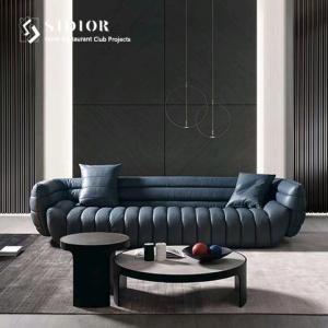 China PU Leather Sofa, Hotel Sofa, Lobby Sofa, Villa Sofa, Restaurant Sofa, High Density Foam, Solid Wood Base factory