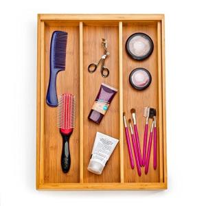China Hot sale eco-friendly kitchen adjustable bamboo utensil drawer organizerv factory