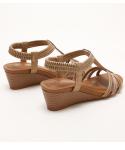 BS124 Roman Retro Wedge Sandals Female Summer 2021 New National Style Word With