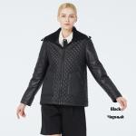 For Stylish Bio Down Woman Coat Polyester Lightweight Cotton Jacket With Cinched