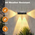 IP65 Solar 3 Ways Lights Powered Plastic LED Garden Fence Lights