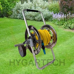 China Metal Hose Reel Cart With 1/2&quot; X50m PVC Hose And Spray Nozzle factory