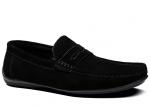 Summer Suede Loafers Mens Leather Moccasins Shoes Black Slip On Dress Shoes For