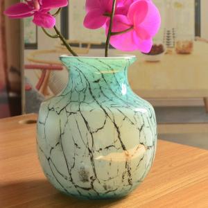 China Marble Stripes Large Glass Vase Centerpieces factory