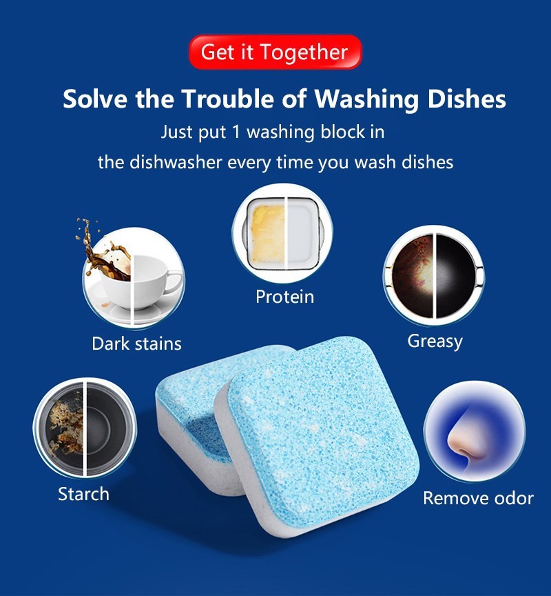 Printing Powerball Dishwashing Dishwasher Soap Tablets 30*40mm