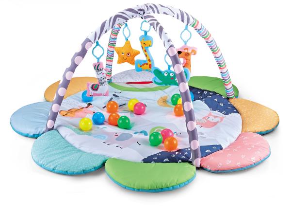 Baby Play Gym, Tummy Time Mat, 4-in-1 Baby Gym Activity Play Mat & Ball Pit,