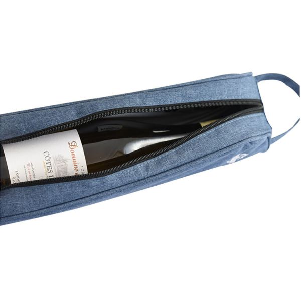 Single wine bottle ice insulated cooler bag