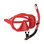 Frameless Single Lens Scuba Diving Snorkel Mask Set Silicone Mouthpiece
