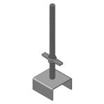 Scaffolding Korea 42.7mm U Head Jack Base 600mm Length