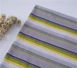 Wear Resistant Striped Material Fabric 190Gsm T - Shirt Cotton Yarn Dyed Cloth