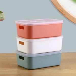 China L Rectangle Sundry Plastic Basket Storage Containers With Cover factory