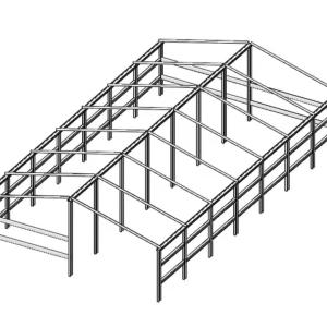 China Excellent Wind Resistance Performance Light Steel Structure Workshop Warehouse High Strength Portal Frame Building Welding factory