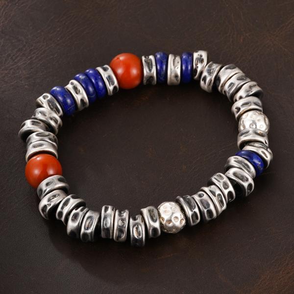 Original Vintage Silver Jewelry, Silver Beads, Fashionable Bracelets For Men