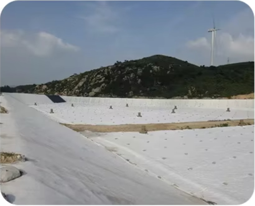 Short Fiber Needle Punched Polyester Non Woven Geotextile Fabric For Landscape Drain