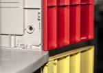 Green 5 Tier ABS Commercial Gym Lockers , Water Resistant Safety Break Room