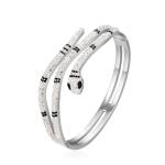 Medusa Snake All Diamond Bracelet Personalized Stainless Steel Gold Bangle