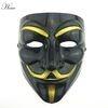 China Vendetta Black PVC Masquerade Party Masks Anonymous V 17 * 12 * 9 Cm factory