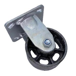 China Rigid Cast Iron Castor Wheels High Temperature Casters 125MM factory